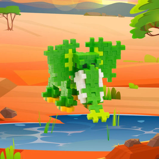 A 3D Elephant made with Plus-Plus blocks