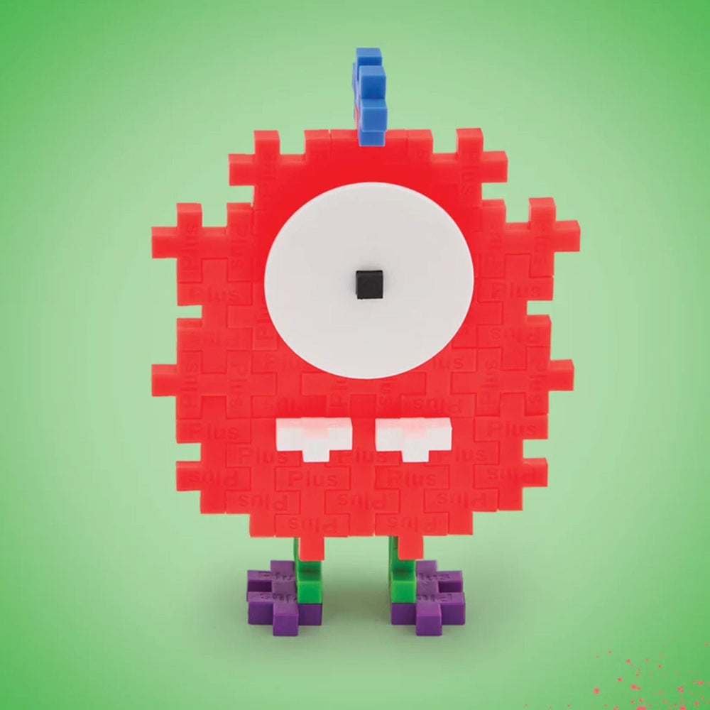 A 3D Spud Critter made with Plus-Plus blocks
