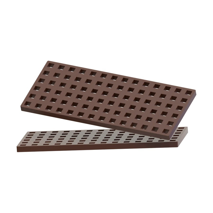 2pc Rectangular Baseplate - Brown