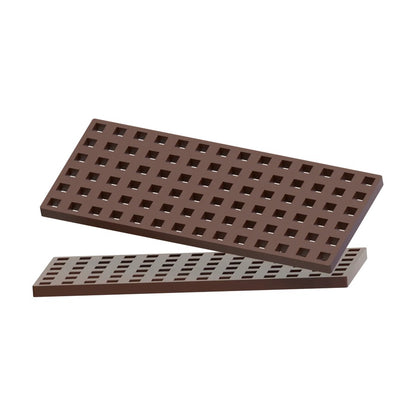 2pc Rectangular Baseplate - Brown