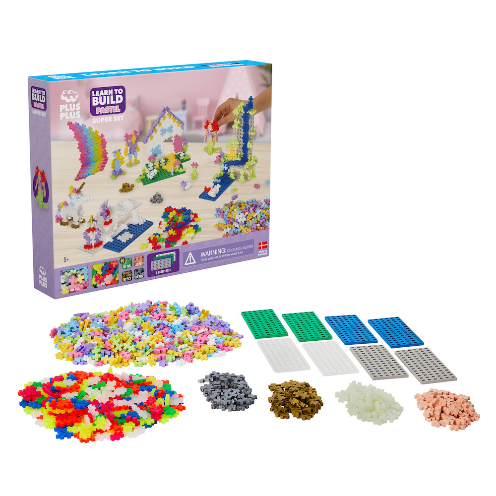 Plus-Plus - Open Play Building Set - 1200 pc Basic Mix - Construction  Building STEM