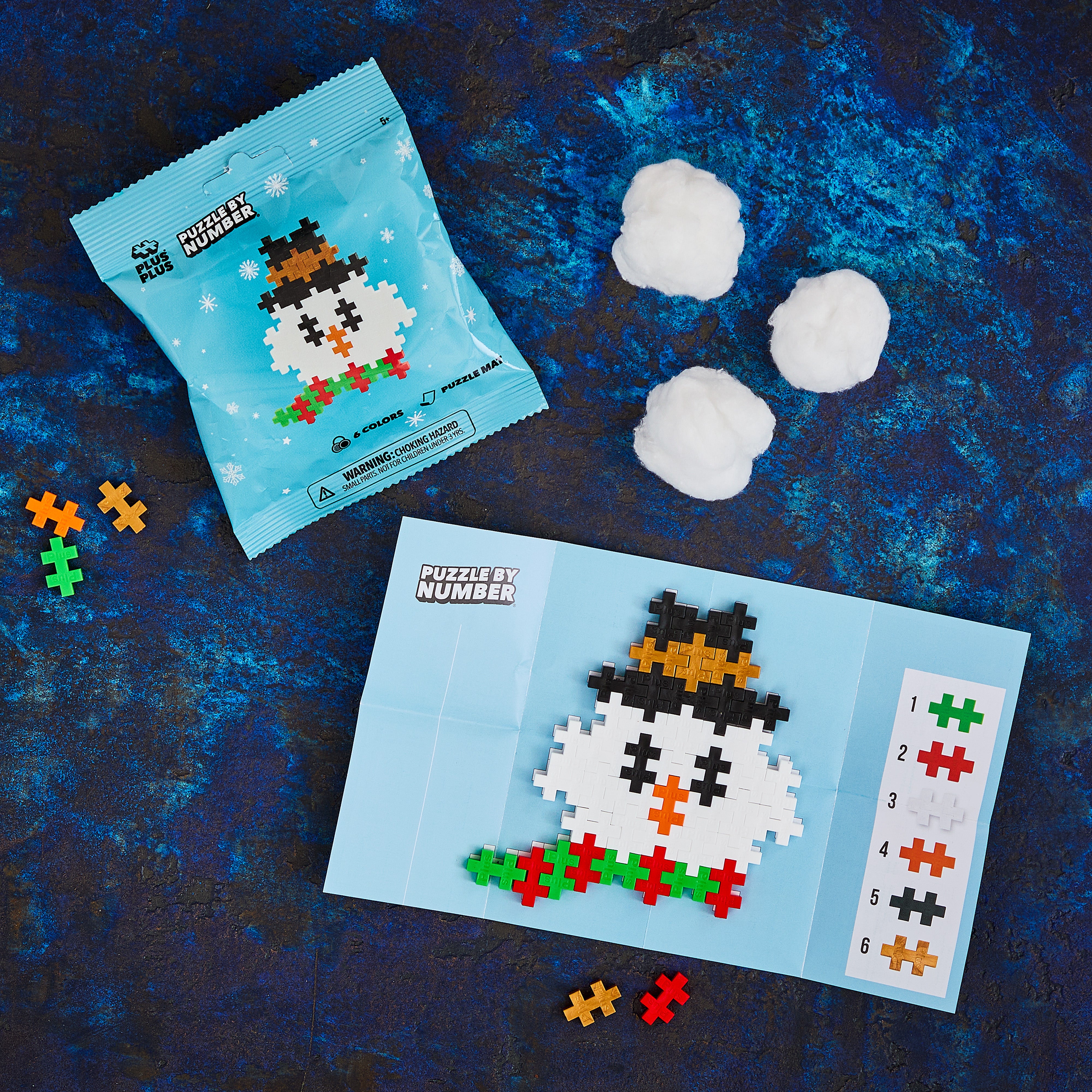 Puzzle by Number® Holiday - 40 pc Snowman – Plus-Plus USA