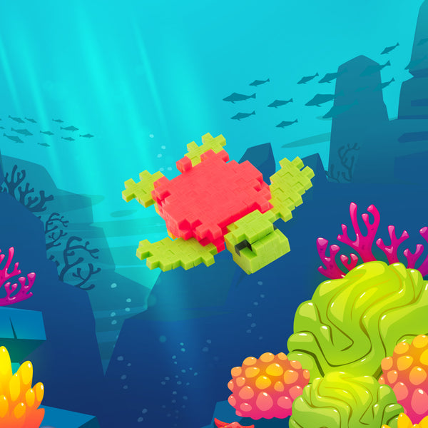 Tube - Tangerine Turtle – Plus-Plus USA