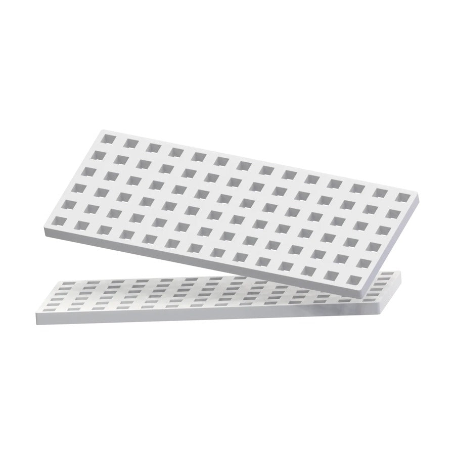 2pc Rectangular Baseplate - White