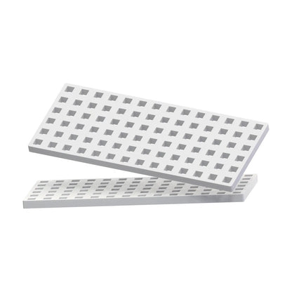 2pc Rectangular Baseplate - White