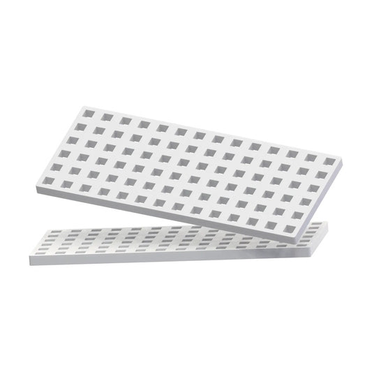 2pc Rectangular Baseplate - White