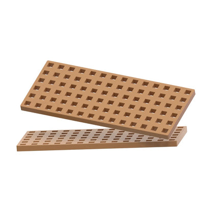 2pc Rectangular Baseplate - Camel