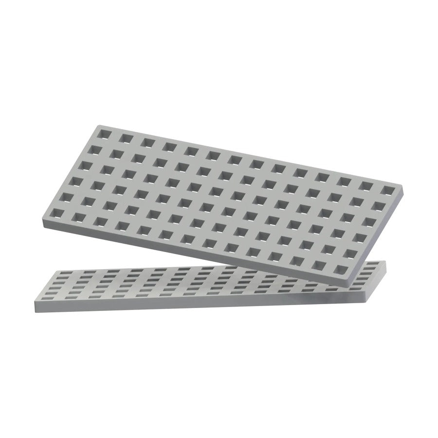 2pc Rectangular Baseplate - Grey