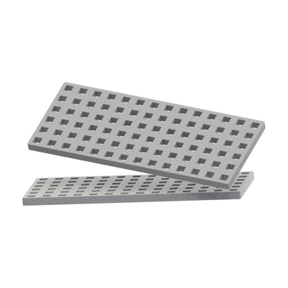 2pc Rectangular Baseplate - Grey