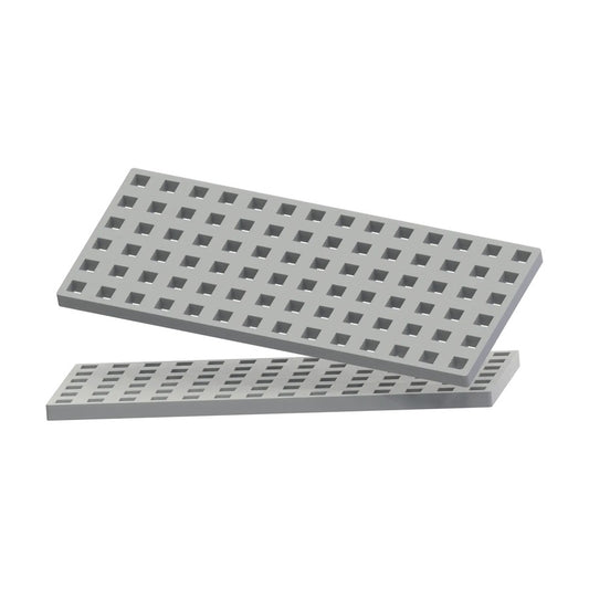 2pc Rectangular Baseplate - Grey