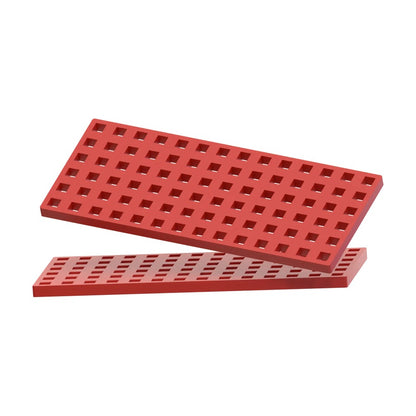 2pc Rectangular Baseplate - Red