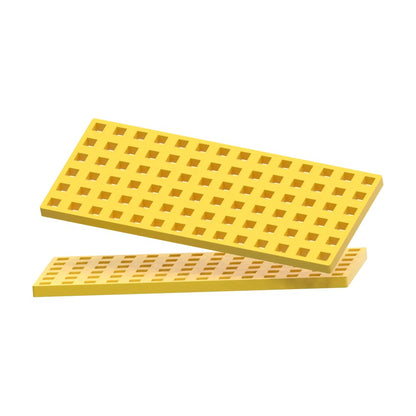 2pc Rectangular Baseplate - Yellow