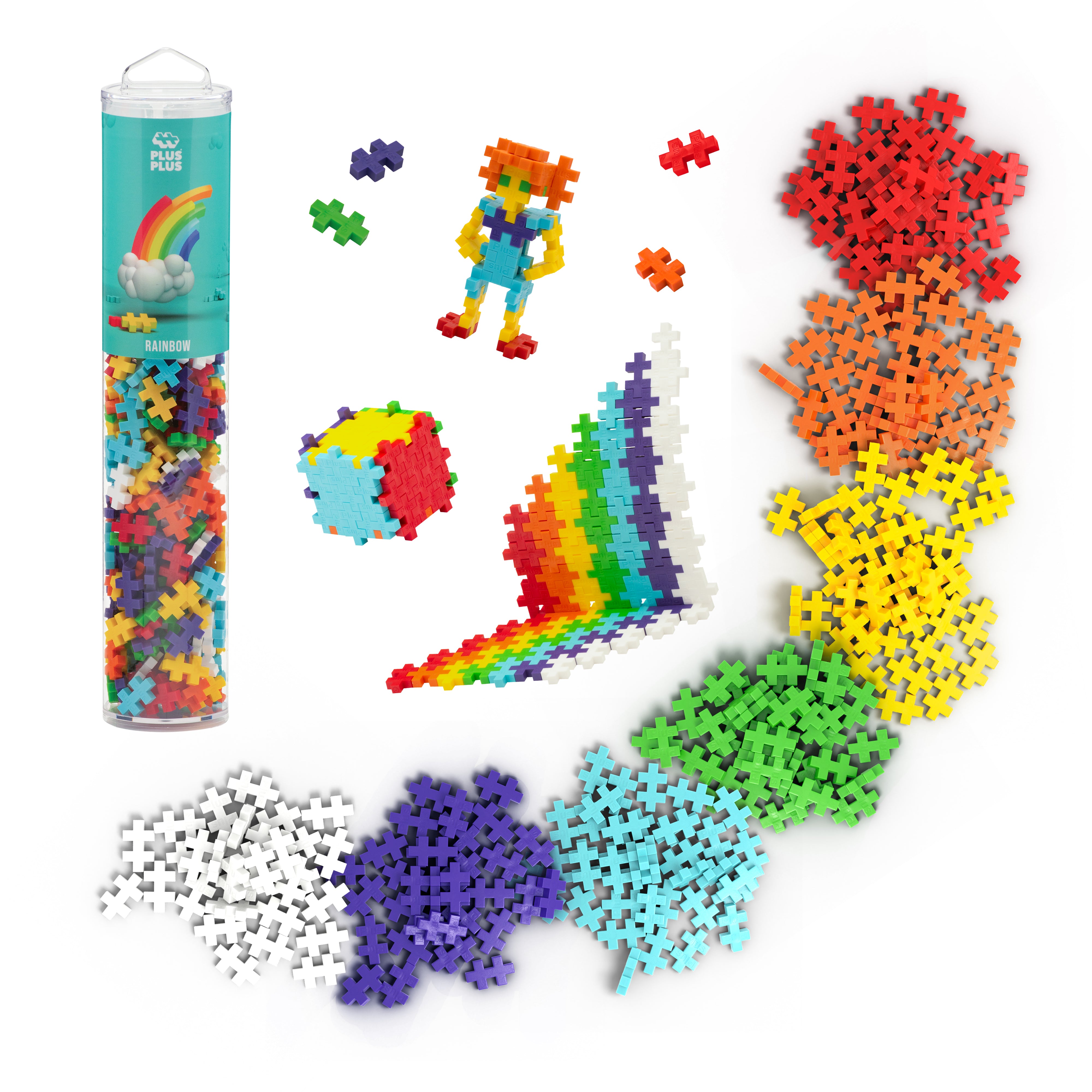 Tube - 240 pc - Rainbow Mix – Plus-Plus USA