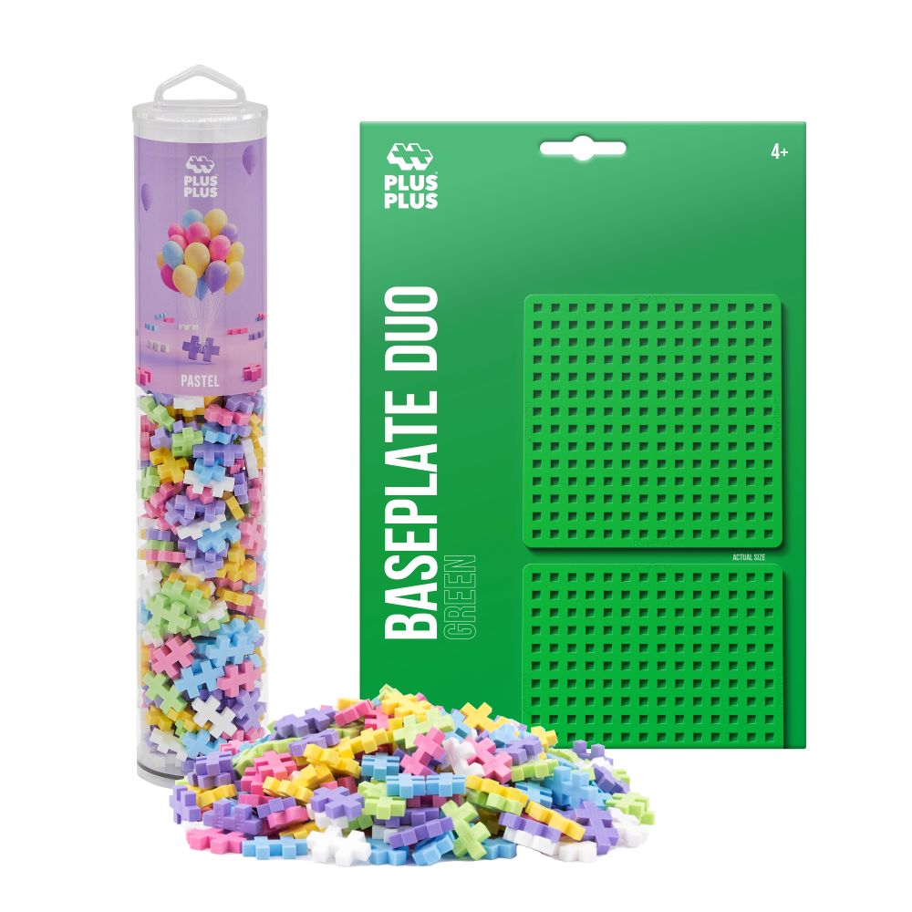 Bundle - 240 pc Pastel Tube &amp; Baseplate Duo-Green