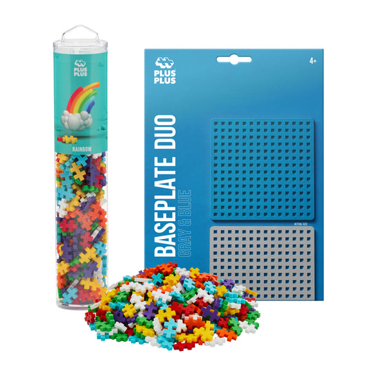 Baseplate Duo and 240 pc Tube - Rainbow