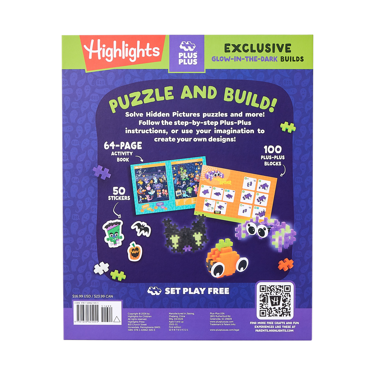 Highlights x Plus-Plus: Halloween Puzzle and Play