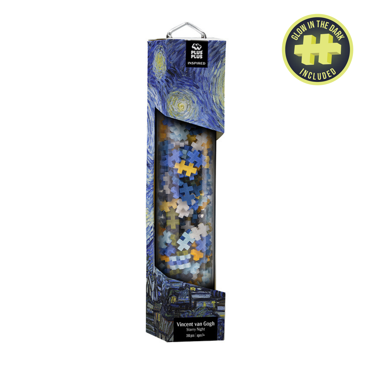 Inspired - Van Gogh - The Starry Night: packaged kit with a glow-in-the-dark badge