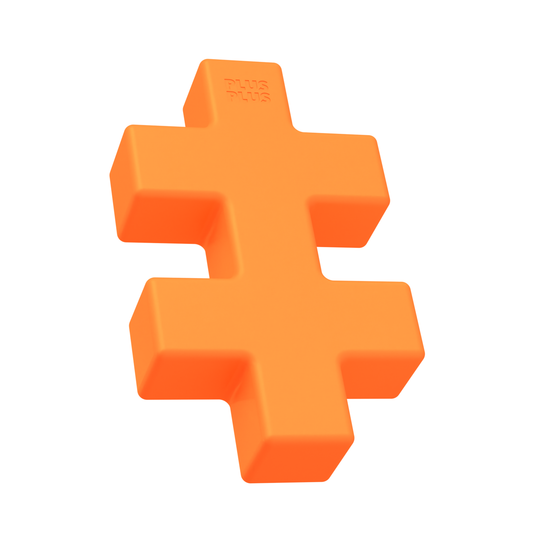 KÆMPE - Orange: a giant orange Plus-Plus piece