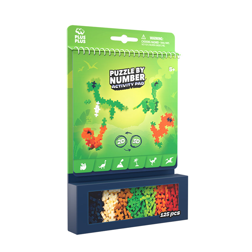 Puzzle By Number® Activity Pad - Dinosaurs – Plus-Plus USA