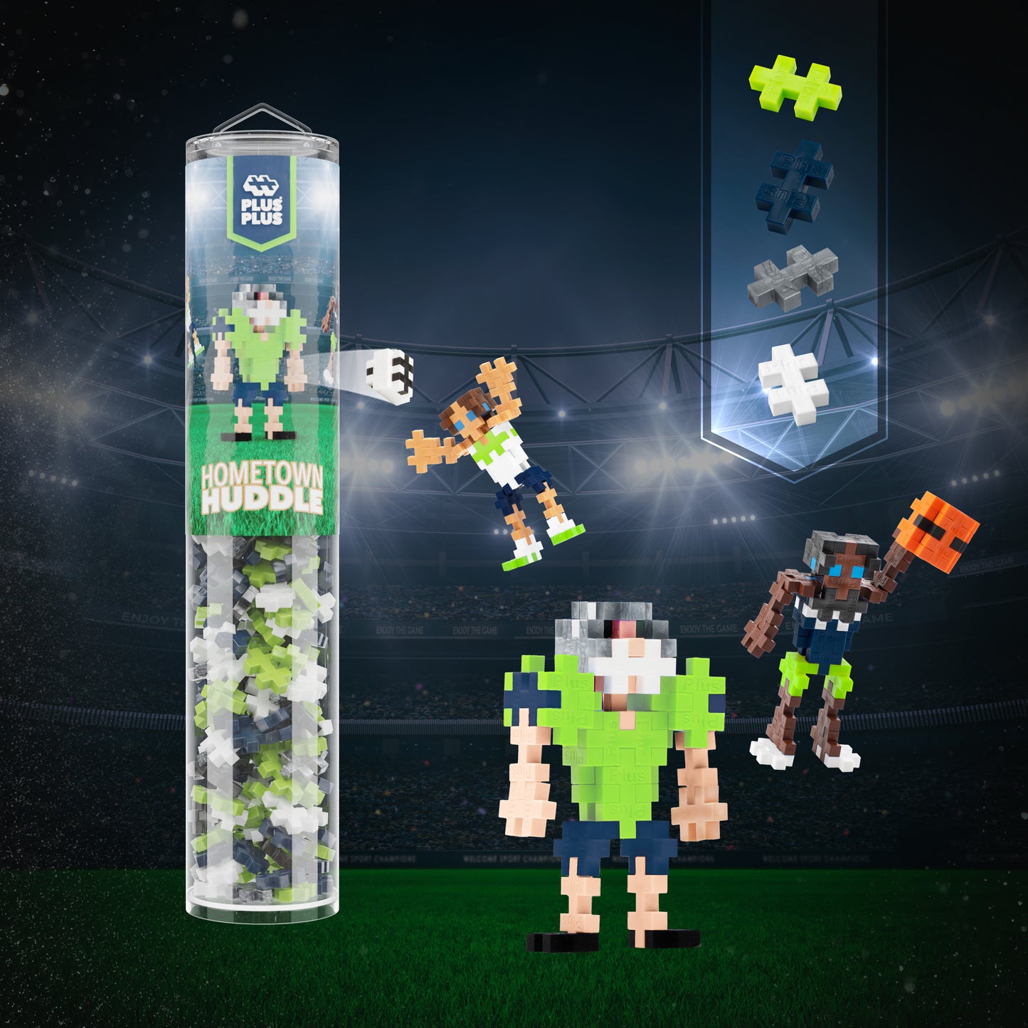 Hometown Huddle - Lime, Navy, Silver, White