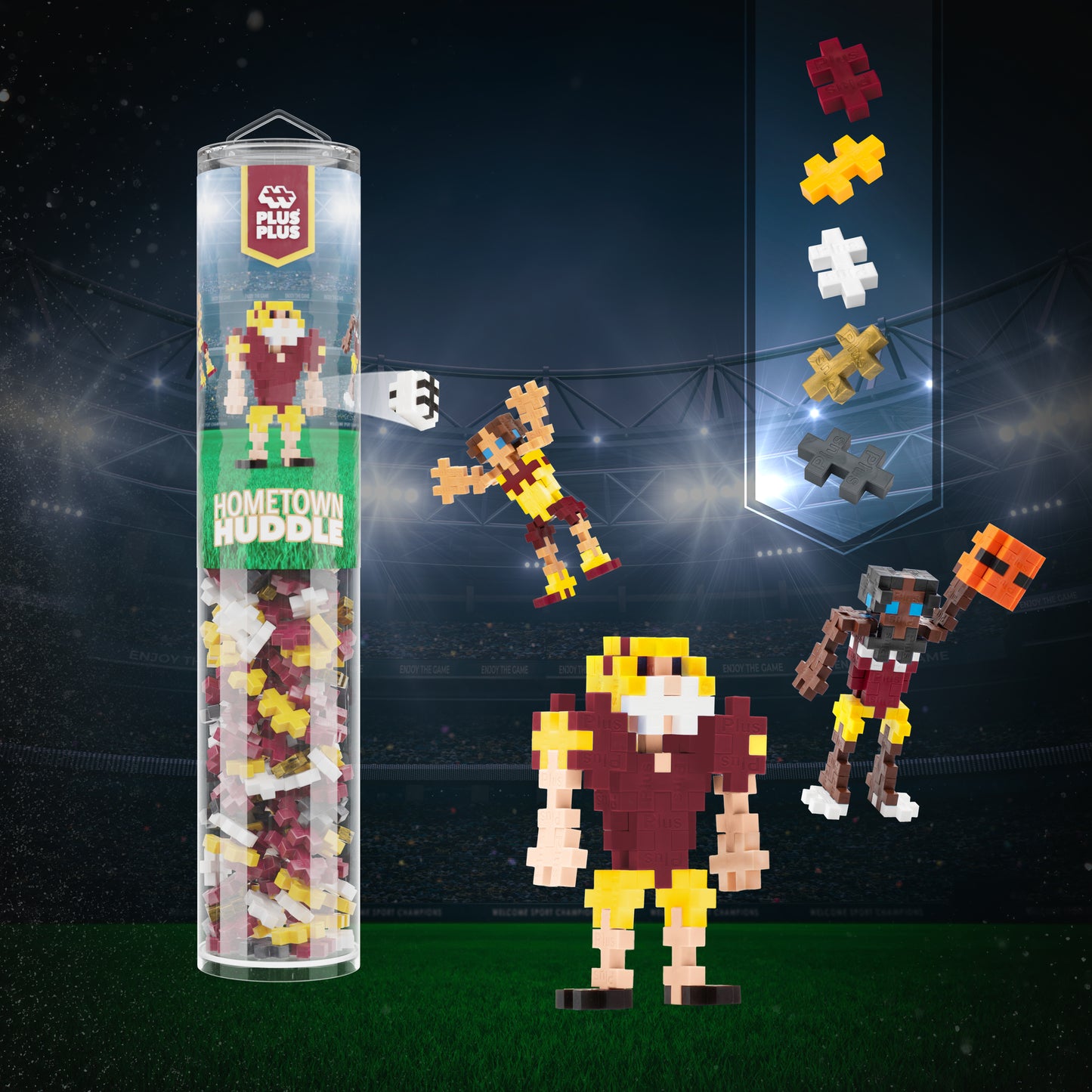 Hometown Huddle - Maroon, Mustard, White, Gold, Smoke