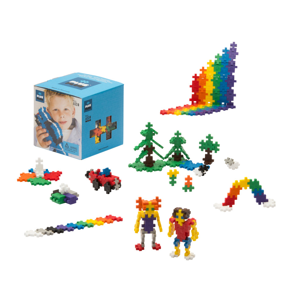  PLUS PLUS - Open Play Set - 600 Piece - Basic Color Mix,  Construction Building Stem Toy, Interlocking Mini Puzzle Blocks for Kids :  Everything Else