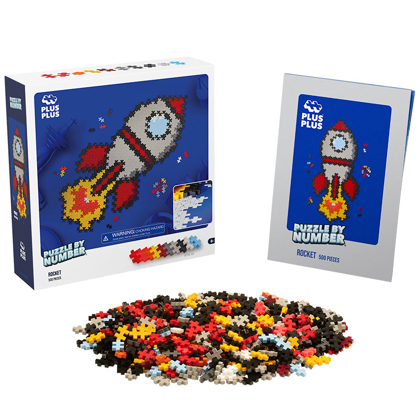 Puzzle By Number® - 500 pc Rocket - Plus-Plus USA